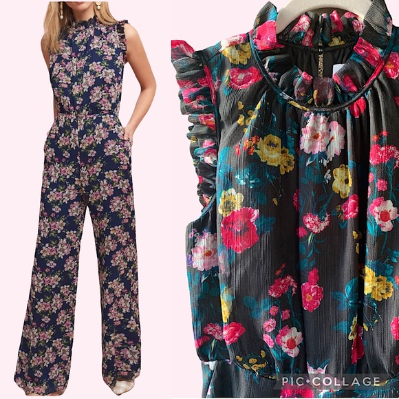 Anthropologie Troubadour Jumpsuit in Black Motif. Size Small. NWOT - Picture 6 of 14